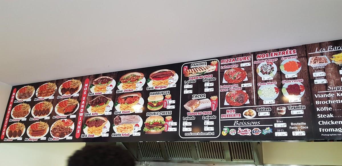 Menu au DLYS KEBAB restaurant, Gouvieux