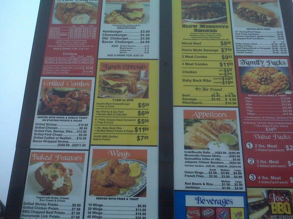 Menu At Cajun Joe's Premium Seafood Restaurant, La Marque