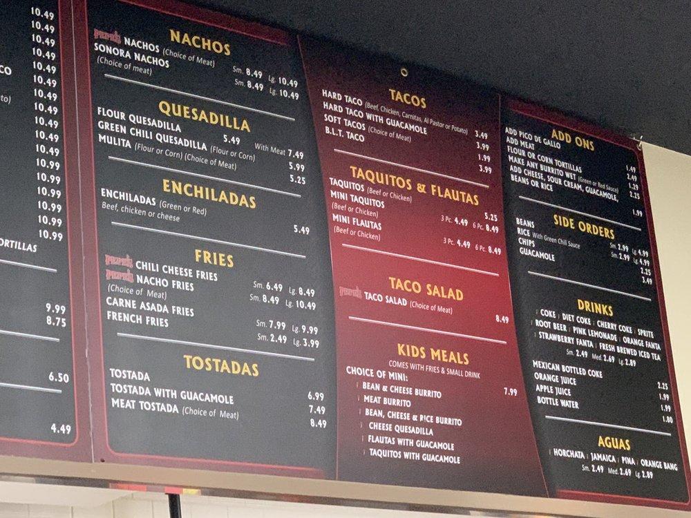 Menu at Pepe's Finest Mexican Food restaurant, La Habra