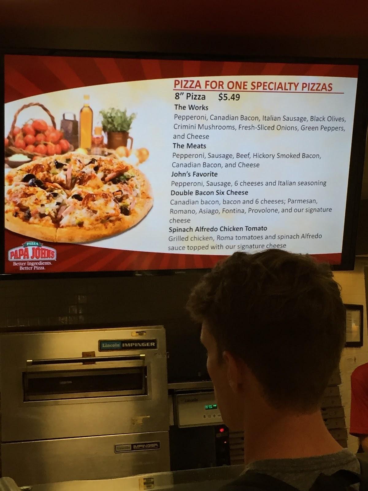 Menu at Papa Johns pizzeria, Provo, Cougareat Food Court Suite 2260