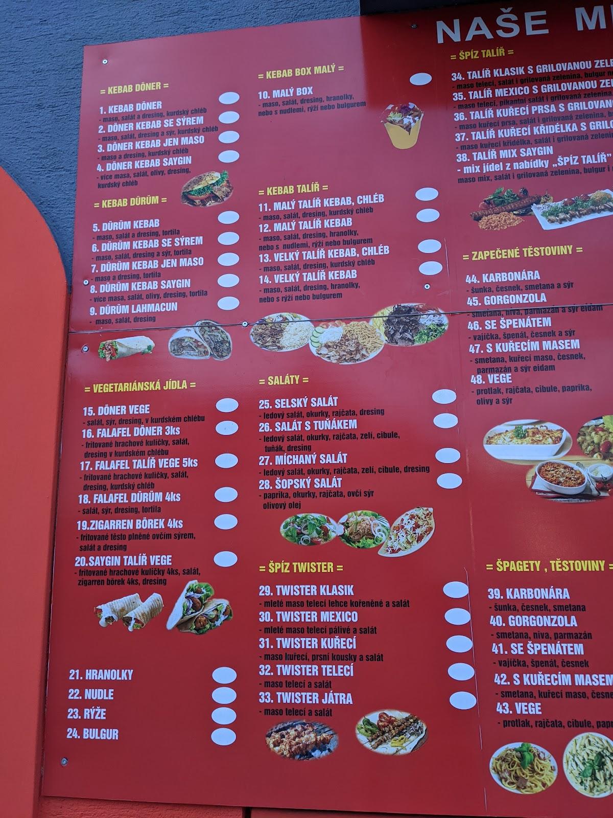 Menu At Alibaba Kebab Zb Ov U Brna Restaurant Ivancice