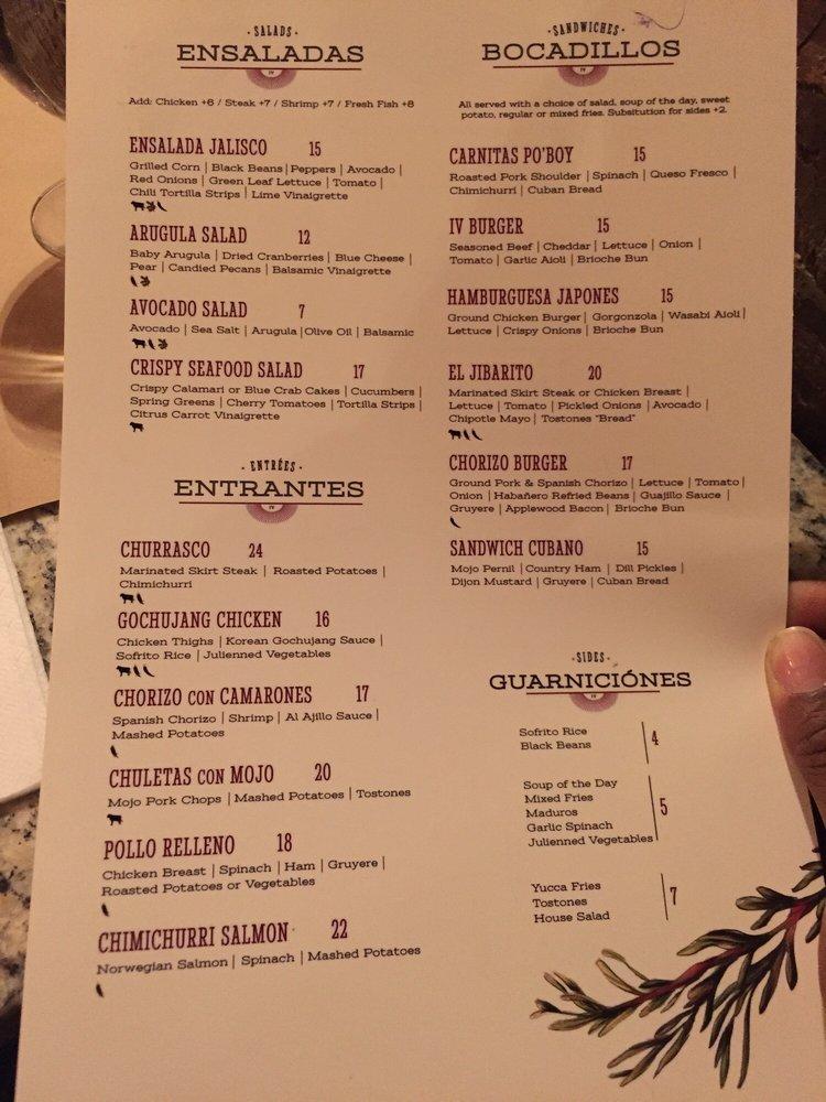 Menu at Iron Vine Tapas Bar And Restaurant, Peekskill