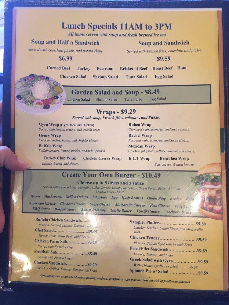 Menu at Coral Springs Diner restaurant, Coral Springs, W Sample Rd