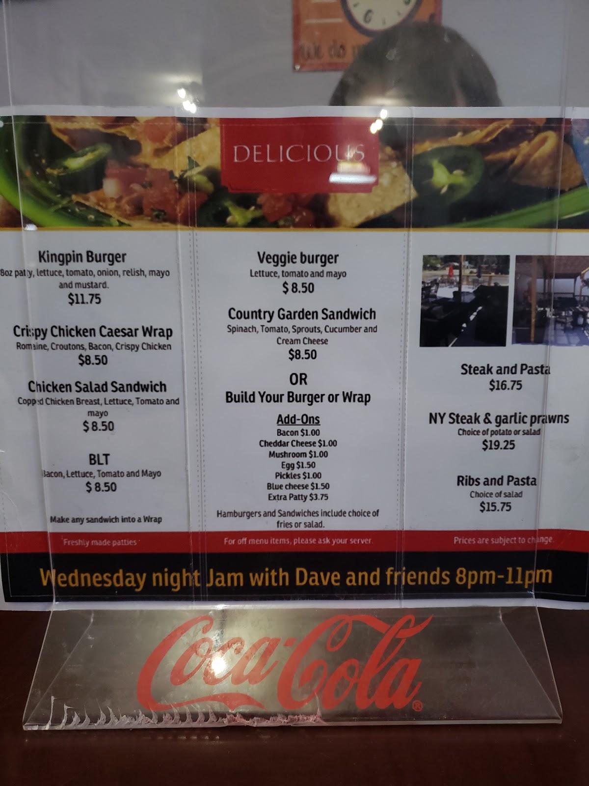 Menu at Kingpin Lounge pub & bar, Hope