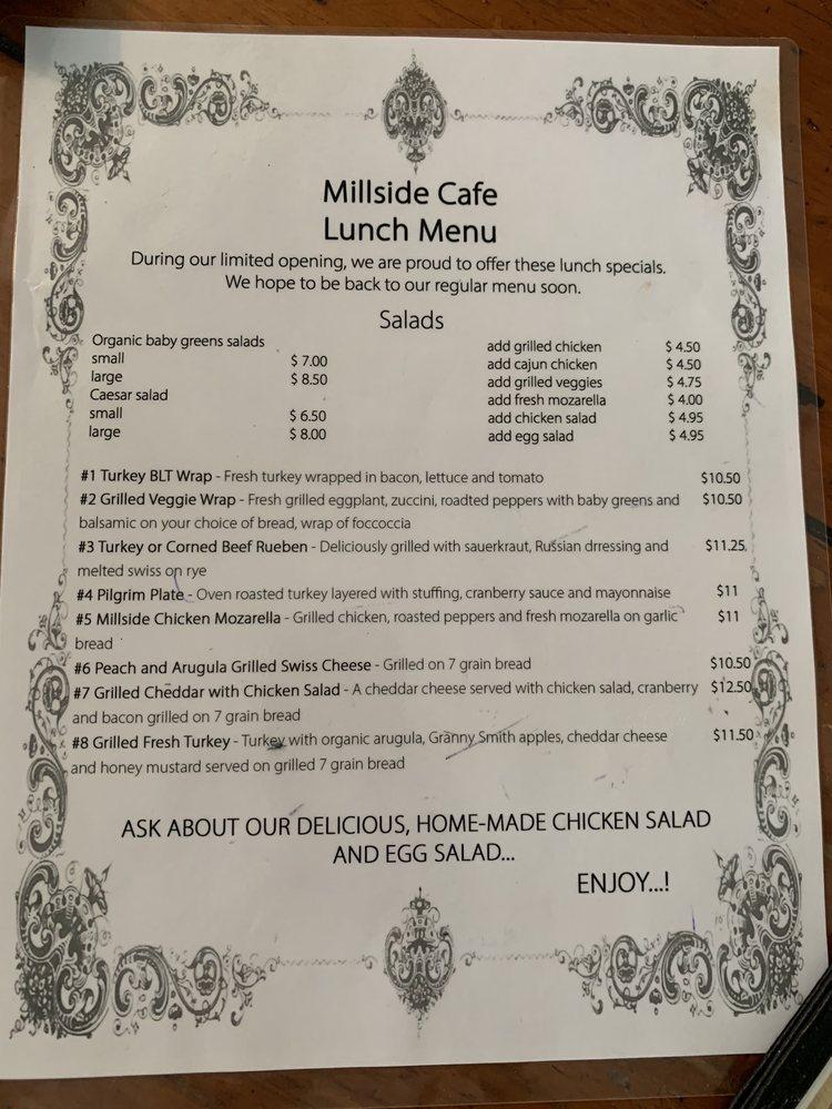 R6e4 Menu Millside Cafe 