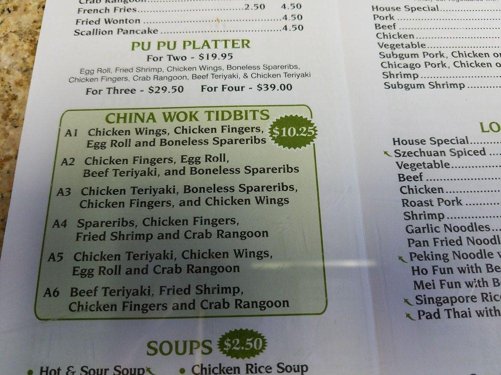 Menu at China Wok Chinese Restaurant, Pembroke