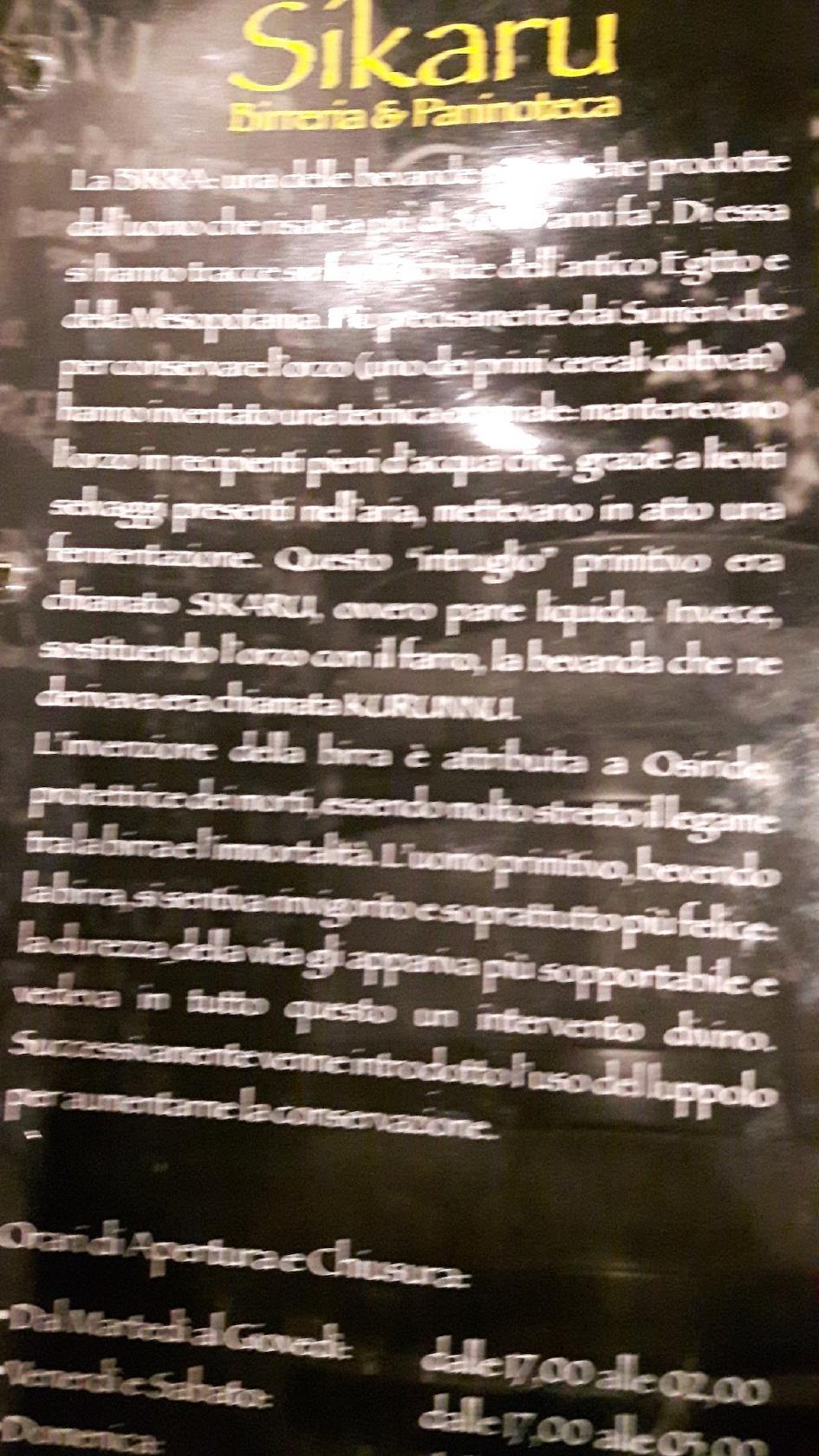 Menu di Sikaru 