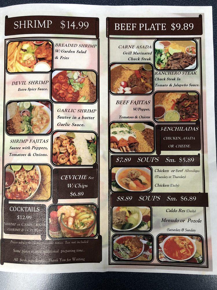 Menu at Rodeo's Cocina Mexican Restaurant, Oceanside