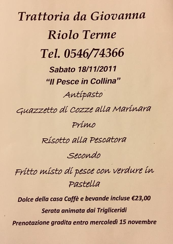 Menu di Trattoria Da Giovanna 