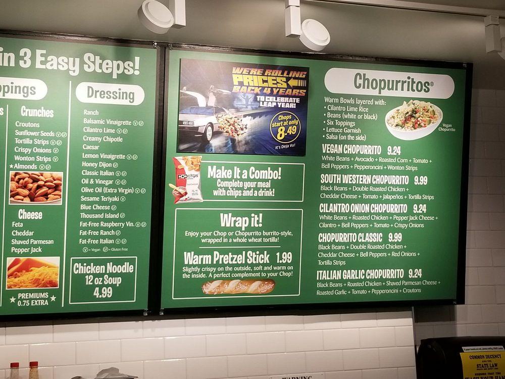 Menu at Chop Stop restaurant, Chino Hills