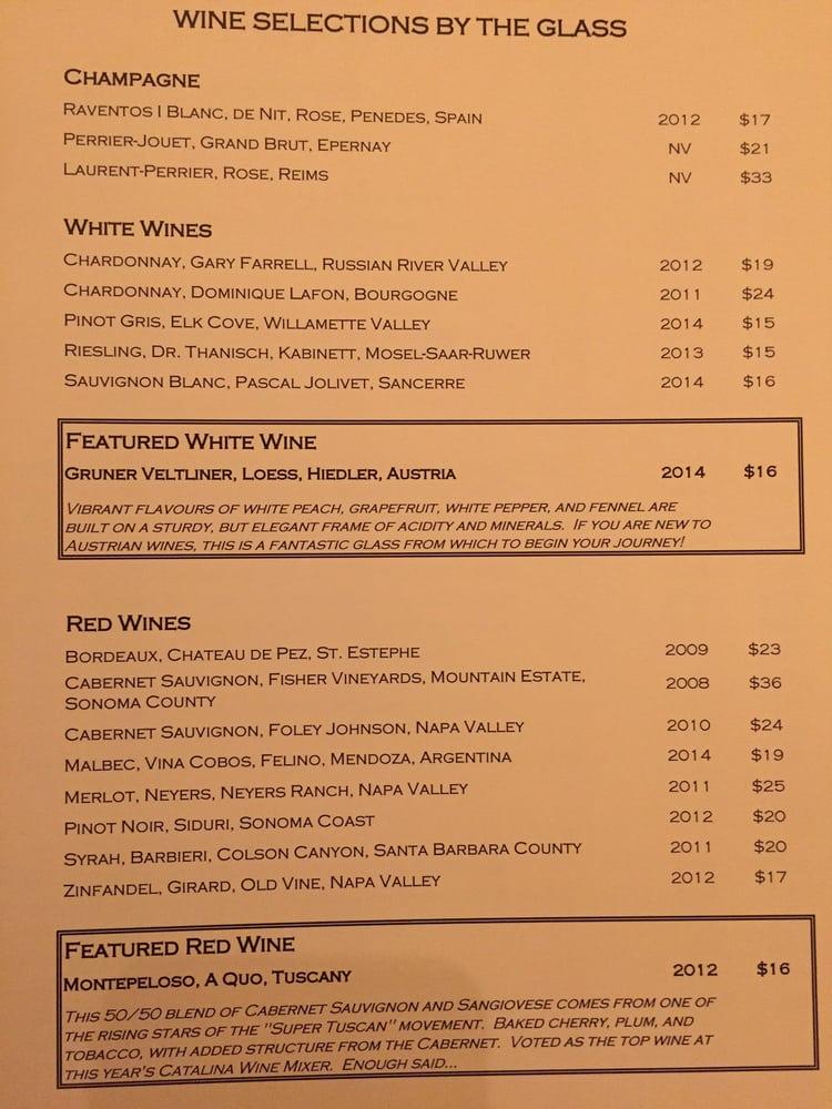 Menu at SW Steakhouse, Las Vegas
