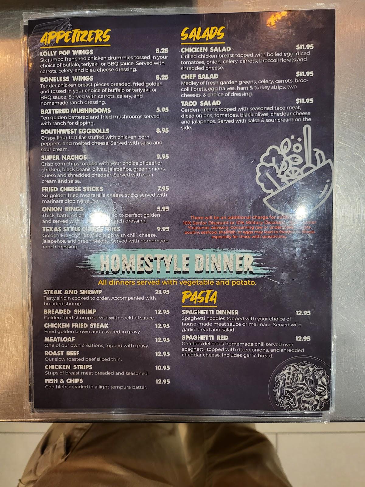 Menu at Good Time Charlie's Restaurant, Great Falls