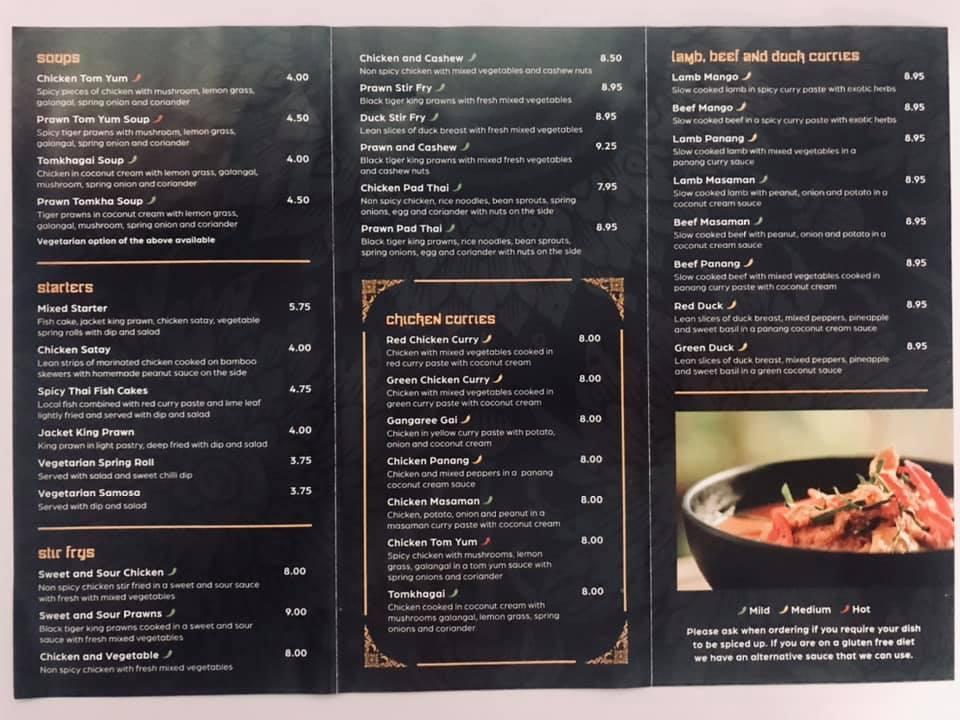 Menu At Thai Orchid Restaurant Ramsgate   R6e9 Thai Orchid Menu 2021 08 