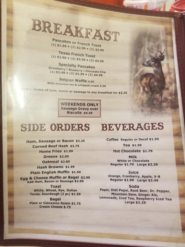 Menu at Knotty Pine Diner restaurant, Wampsville