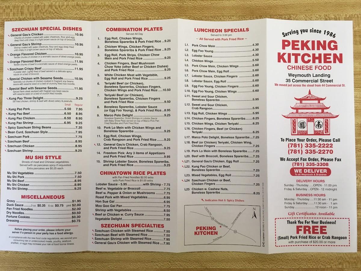 Menu At Peking Kitchen Weymouth Restaurant Weymouth 35 Commercial St   R6eb Menu Peking Kitchen Weymouth 2022 10 1 