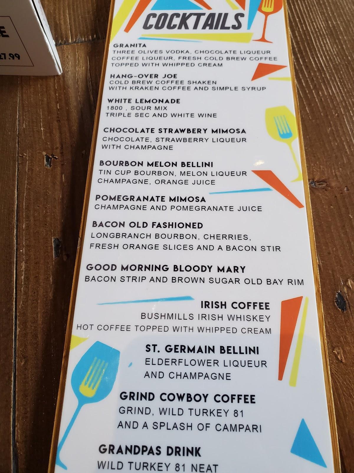 Menu at Fork N Biscuit restaurant, Fredericksburg