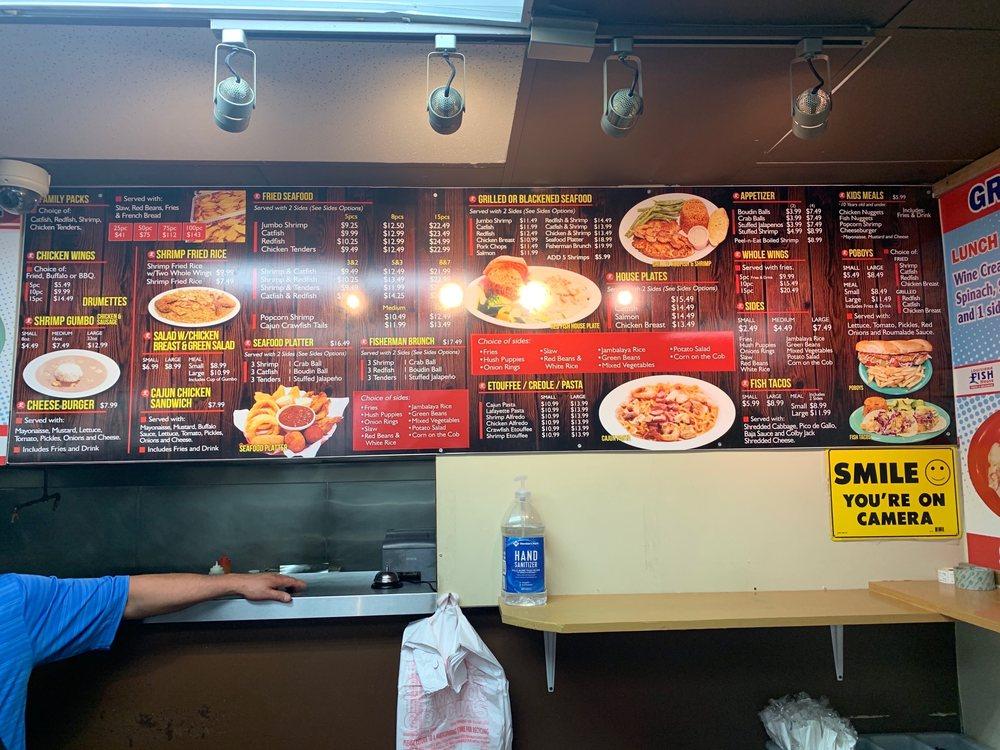 Menu at Louisiana Fish House restaurant, Houston, Griggs Rd