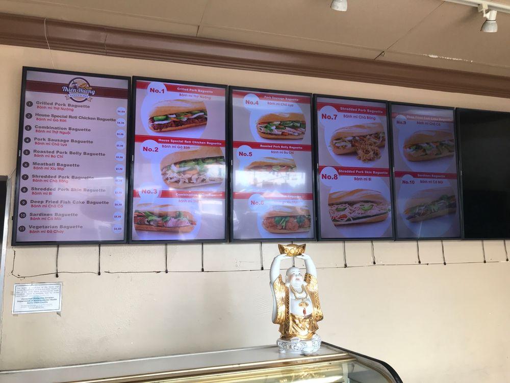 Menu at Thiên Hương Bakery, San Jose, Story Rd
