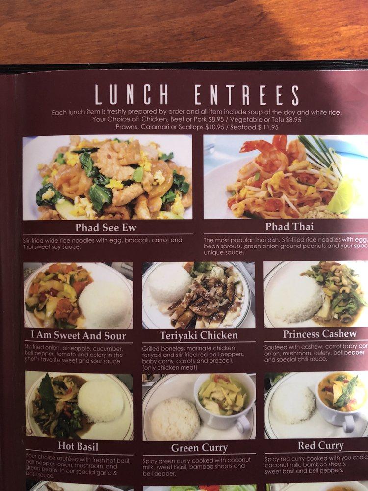 Menu at Sugar Thai Food restaurant, Ellensburg