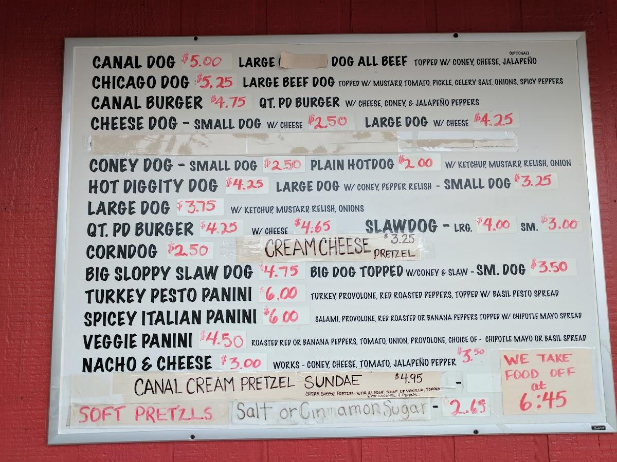 Menu at Cherry Street Creamery desserts, Canal Fulton