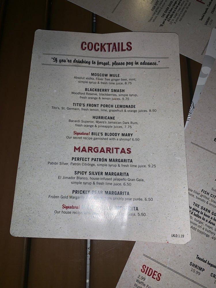 Menu at Fish City Grill restaurant, Lakeland