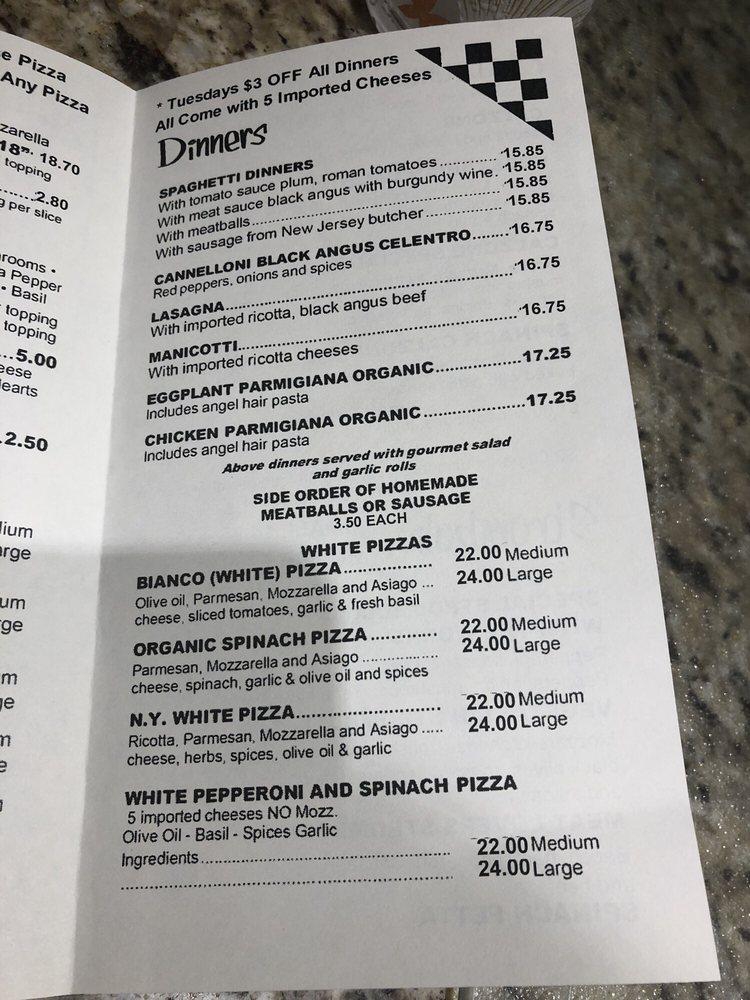 Menu at New York Pizzeria, Vero Beach