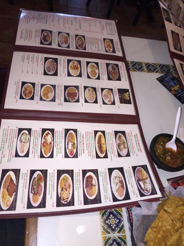 Menu at Tecalitlan Restaurant, Aurora
