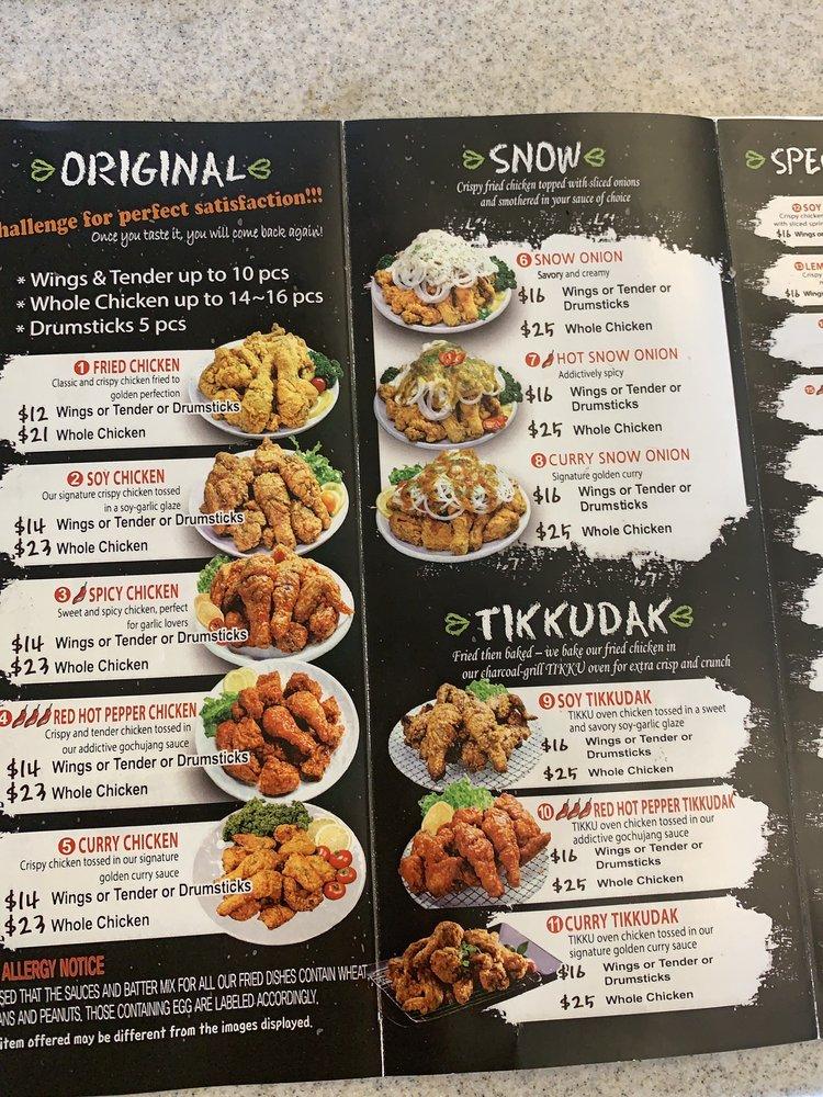 Menu at CM Chicken restaurant, Waipahu