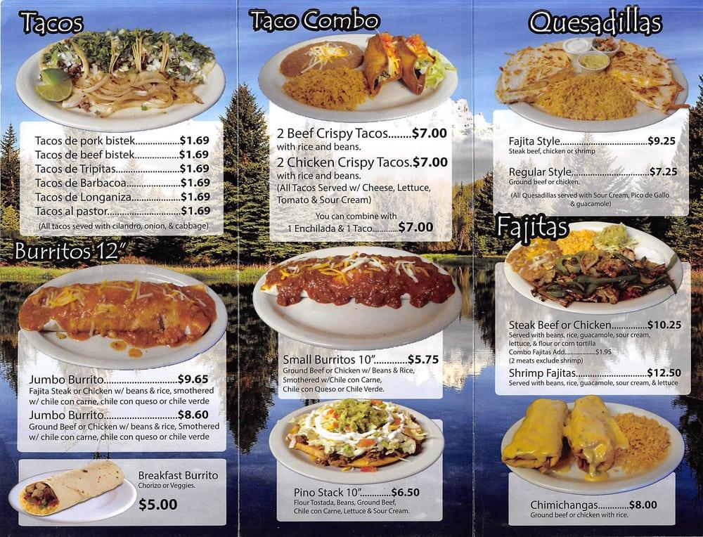 Menu at Los Pinos restaurant, Wichita, W Douglas Ave