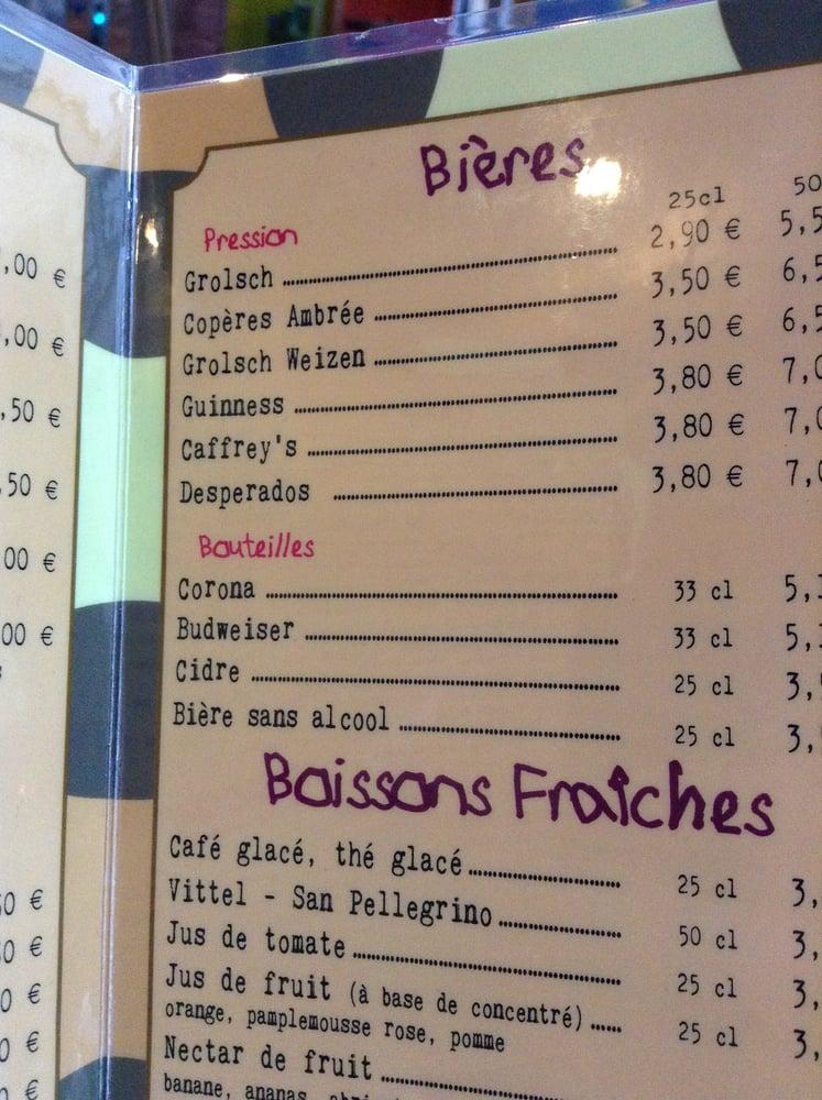 Menu Au Dédé La Frite Pub Et Bar, Paris, 52 Rue Notre-Dame Des Victoires