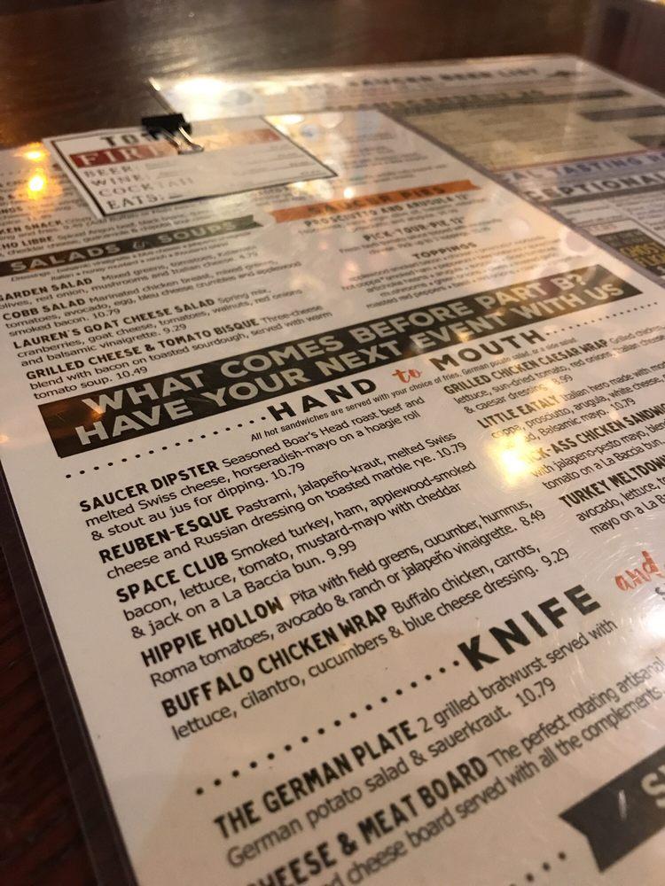 Menu at Flying Saucer Draught Emporium pub & bar, Little Rock