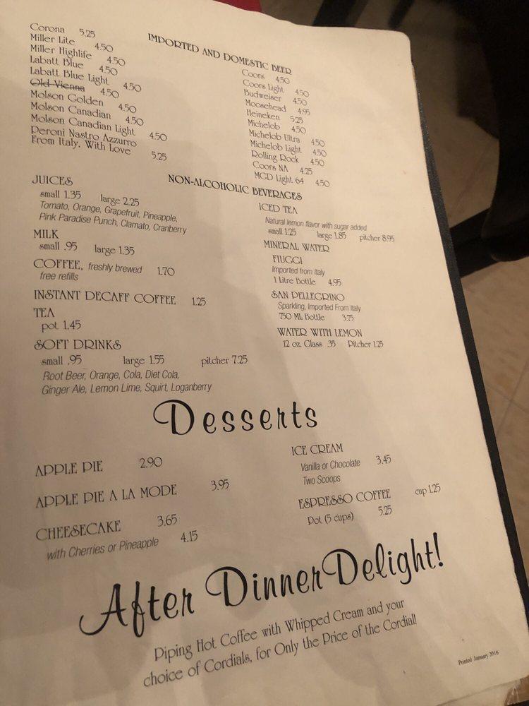 Menu at La Hacienda Ristorante and Pizzeria, Niagara Falls