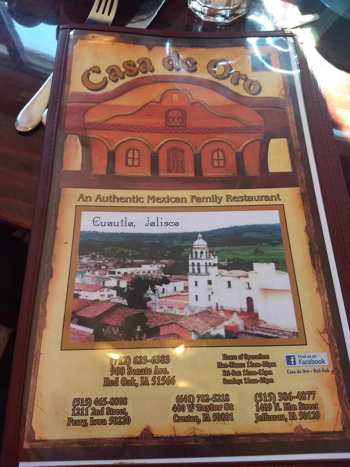 Casa De Oro Mexican Restaurant in Red Oak - Restaurant menu and reviews