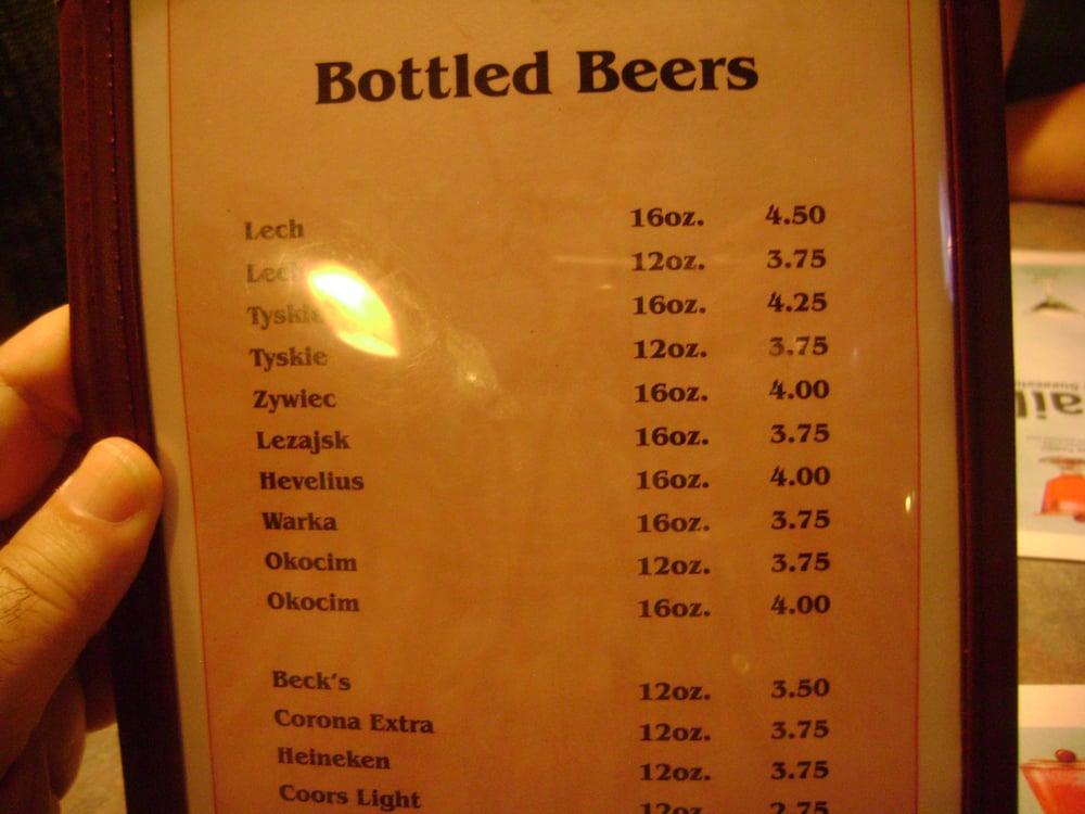 Menu at Staropolska Restaurant, New Britain, 252 Broad St