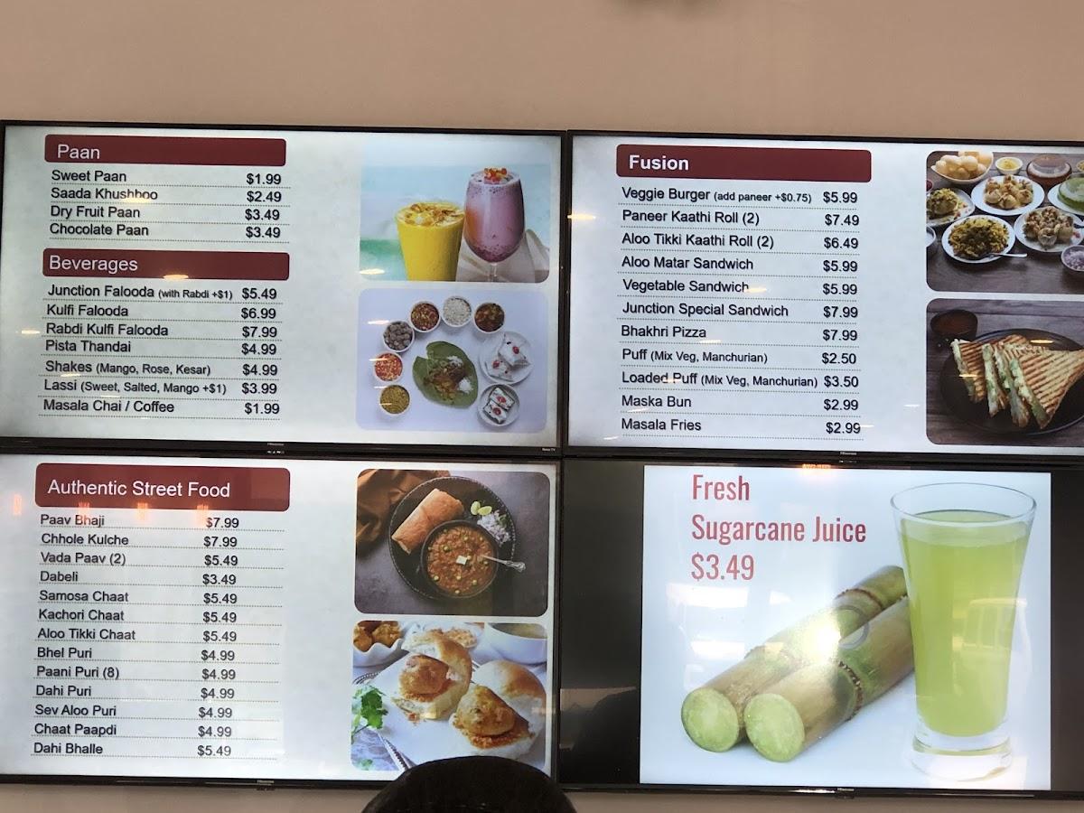 Menu at Junction Brampton Indian Street Food restaurant, Brampton