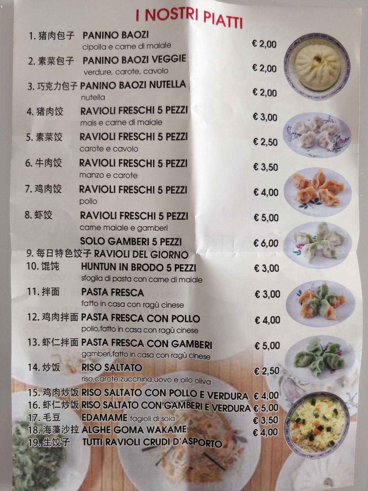 Menu at Ravioleria - Fast Food, Milan