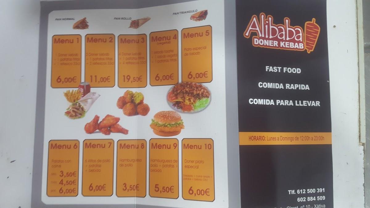 Menu At Ali Baba D Ner Kebab Restaurant X Tiva