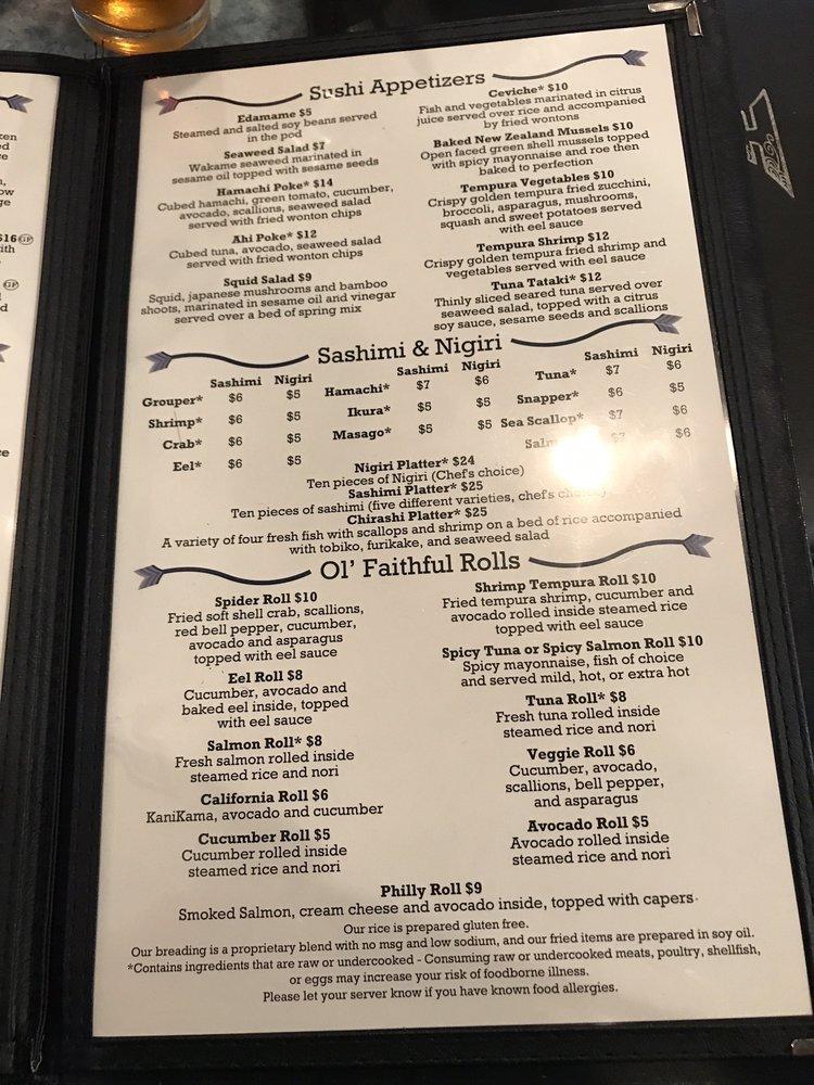 Menu at Mr. Fish Seafood Restaurant, Myrtle Beach