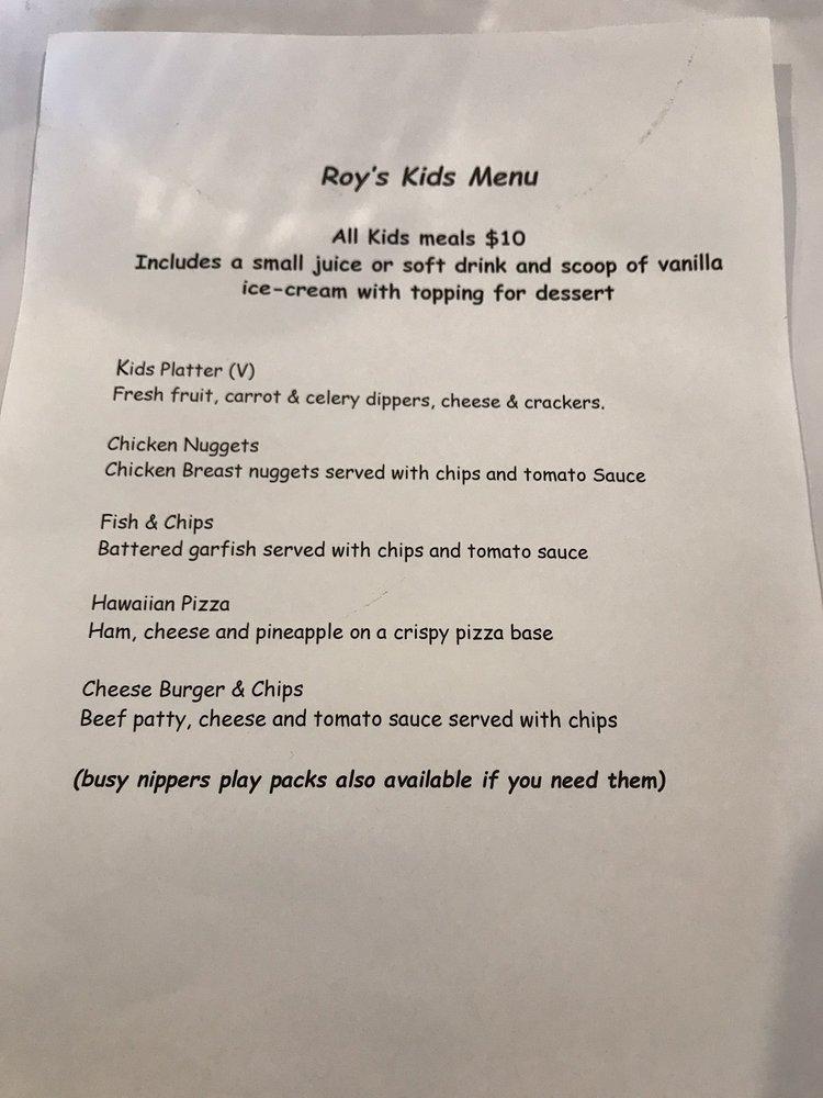 Menu at Rob Roy Hotel pub & bar, Adelaide