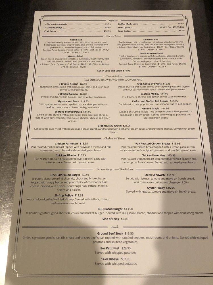 Menu at Keith Young's Steakhouse, Madisonville