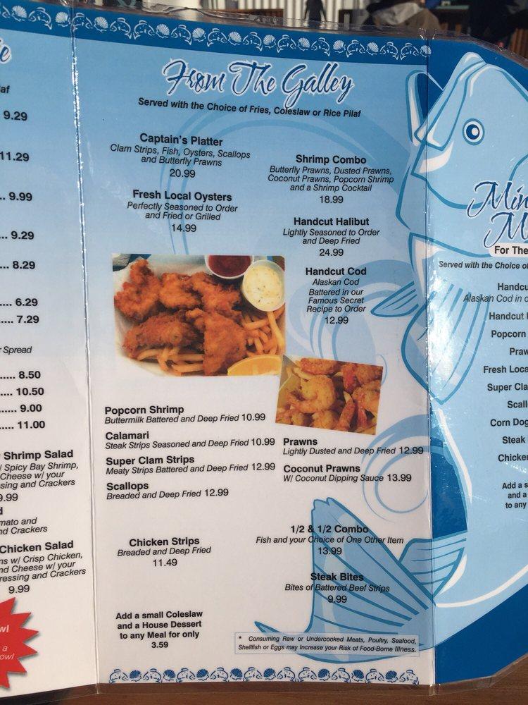 Menu at The Boat Fish & Chips restaurant, Coos Bay, 102 Hall Ave