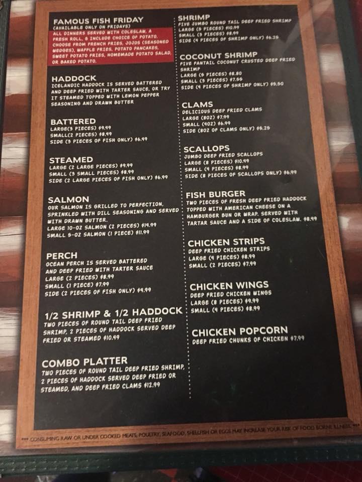 Menu at Rigoni's Inn pizzeria, Ironwood