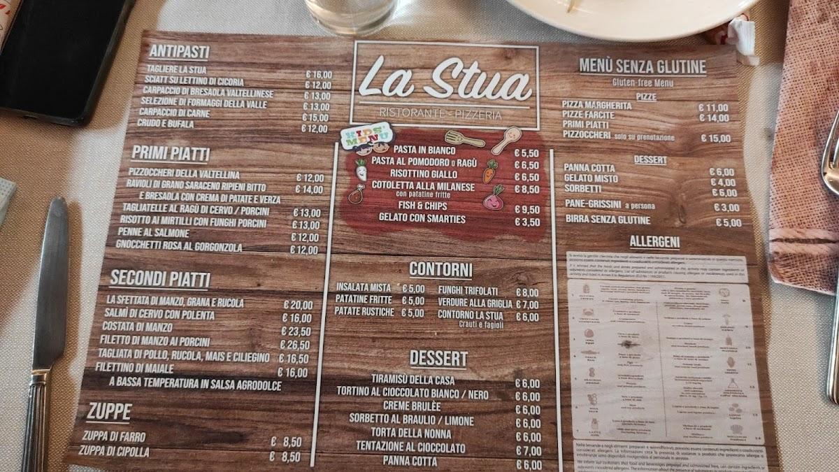 Speisekarte von La Stua Pizzeria Ristorante, Bormio