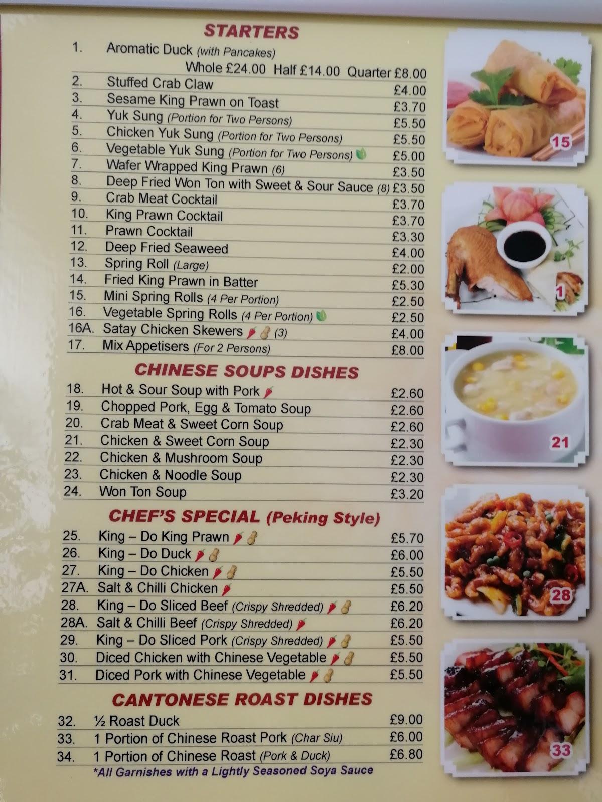 Menu at The White Rose fast food, Stourbridge