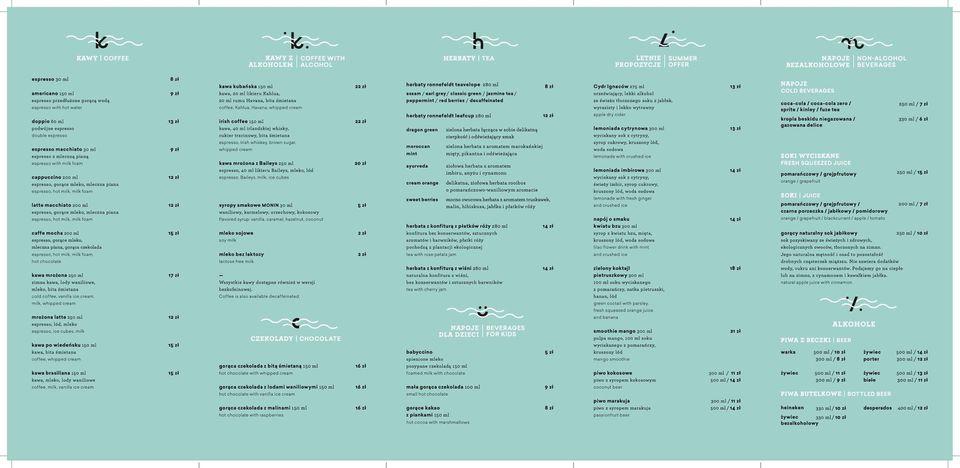 Menu At F Minga Cafe Gdynia