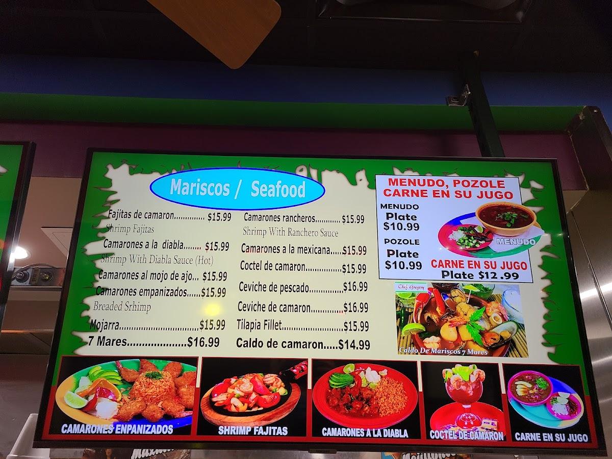 Menu at Big Burrito Taqueria restaurant, Oak Lawn