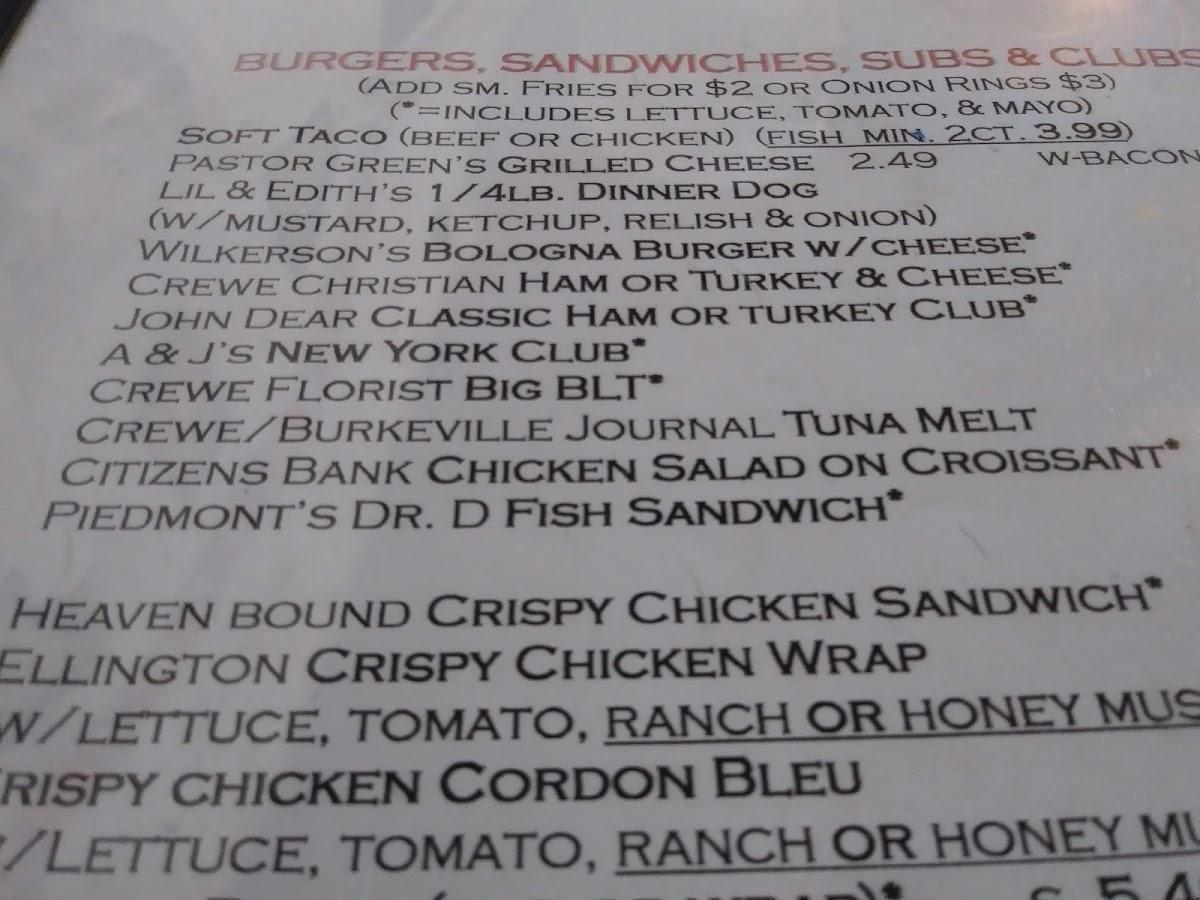 Menu at Dine 'N' Crewe restaurant, Crewe