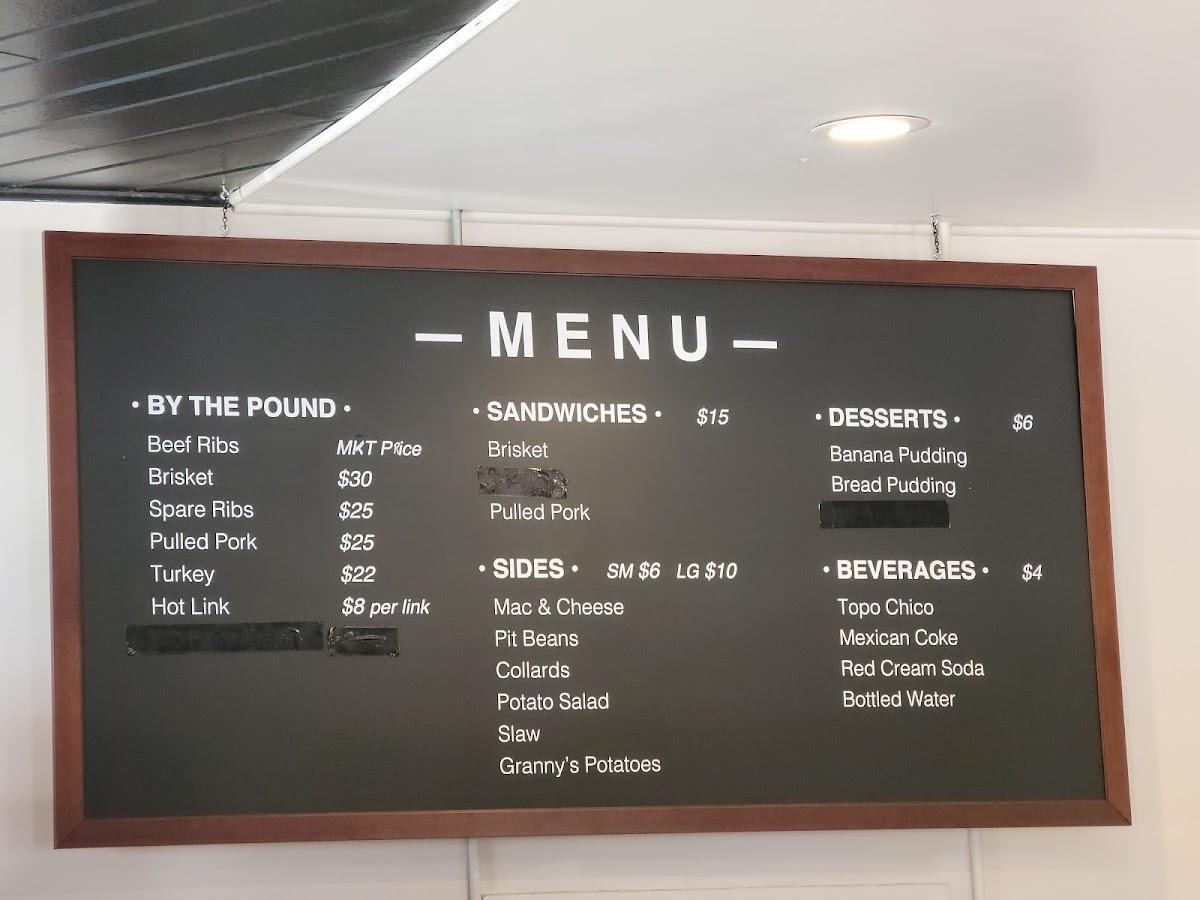 Menu at Horn Barbecue, Oakland, Mandela Pkwy