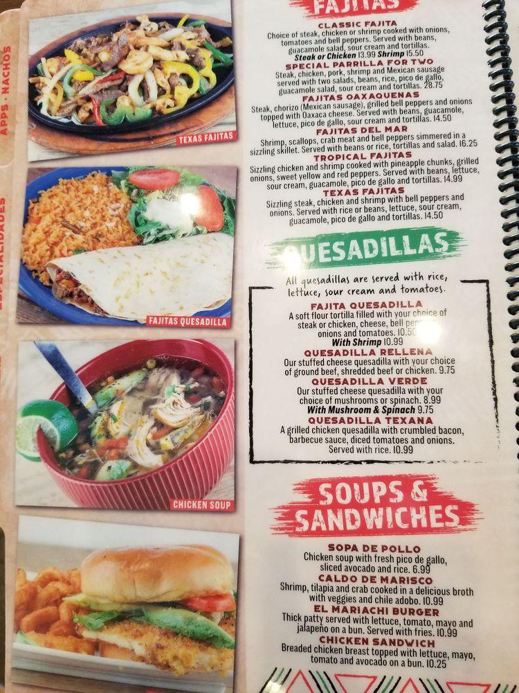 Menu at El Mariachi Mexican Restaurant Hamburg, Lexington