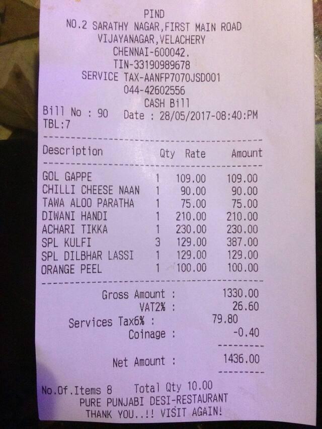 Pind menu
